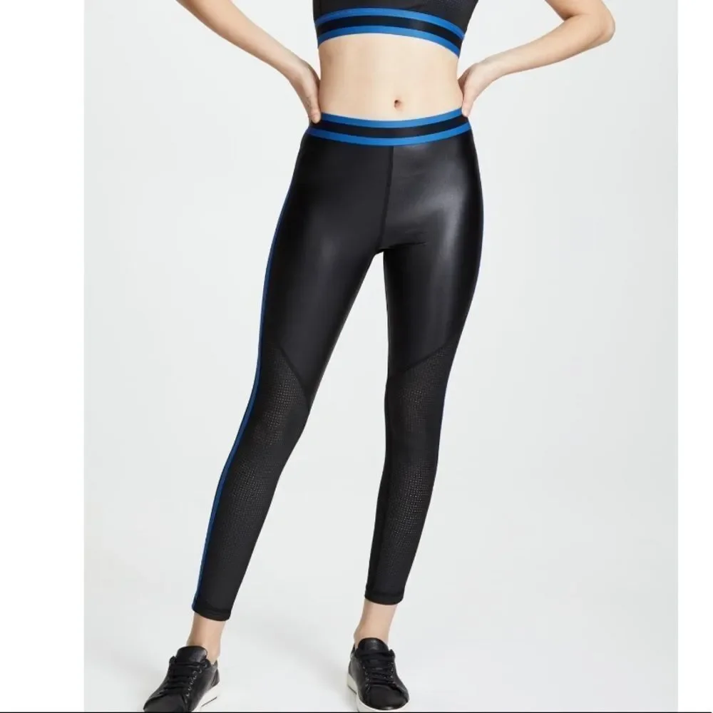 NWT ALALA Varsity Mesh Detailed Shiny Leggings - Picture 3 of 9